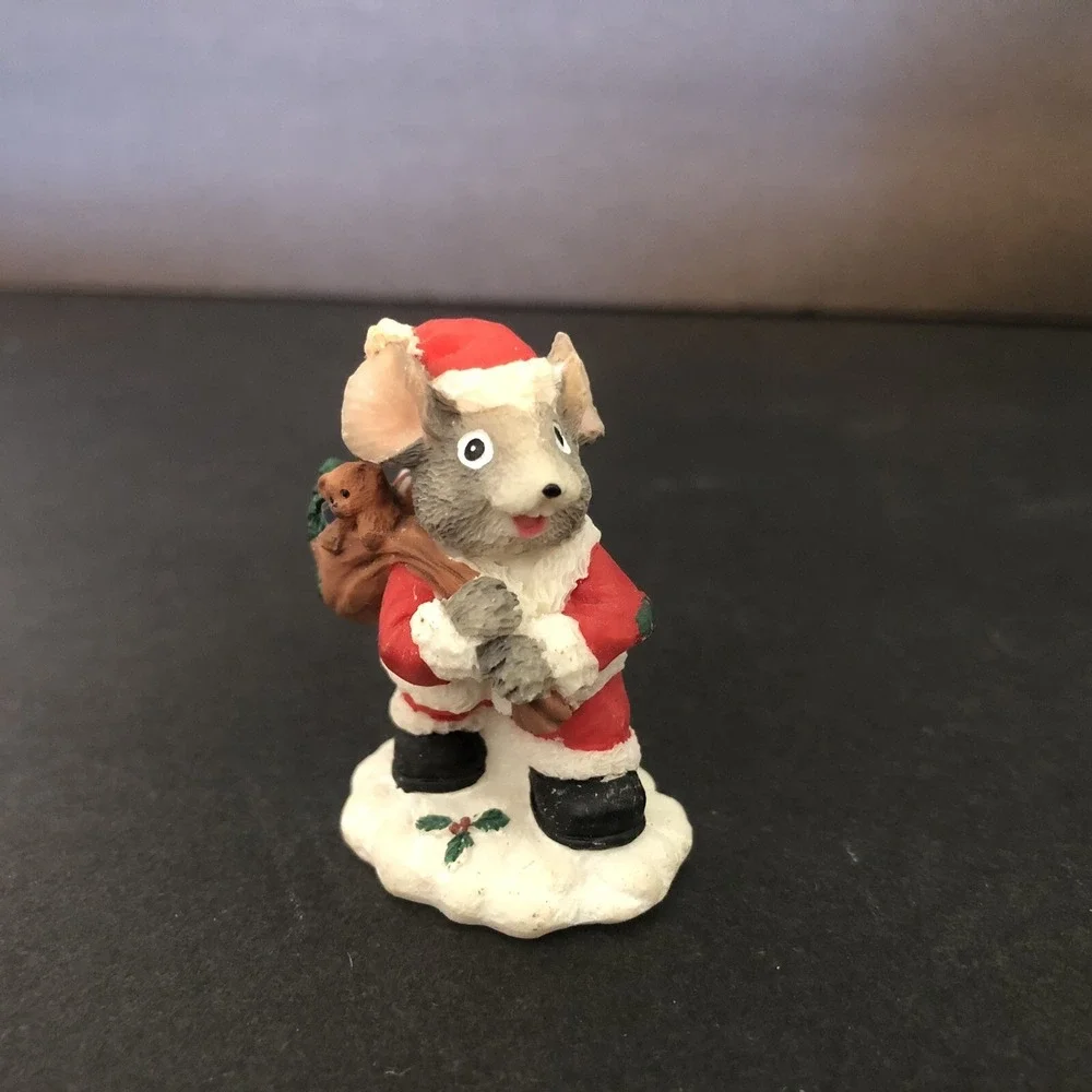 A Birthday to Cherish Christmas Figurines with Tree Mice Holiday Box Resin